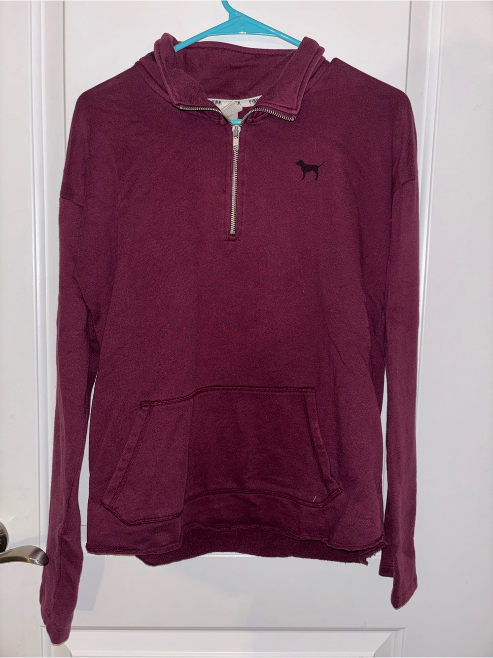 Victoria's Secret PINK Half-Zip Pullover Burgundy